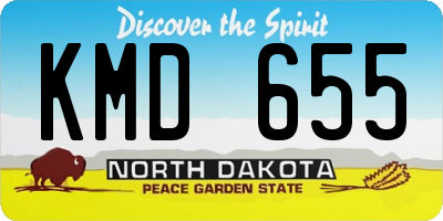 ND license plate KMD655