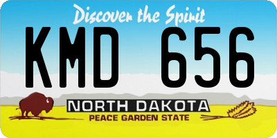 ND license plate KMD656