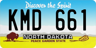 ND license plate KMD661