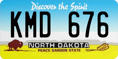 ND license plate KMD676