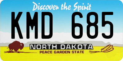 ND license plate KMD685
