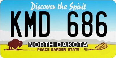 ND license plate KMD686