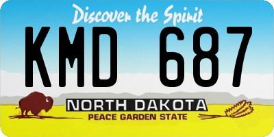 ND license plate KMD687