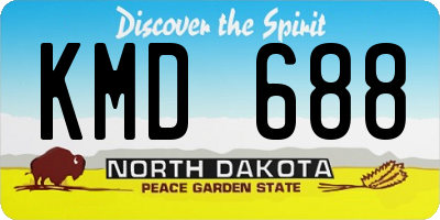 ND license plate KMD688