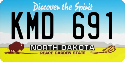 ND license plate KMD691