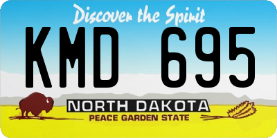 ND license plate KMD695