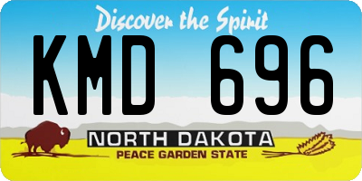 ND license plate KMD696