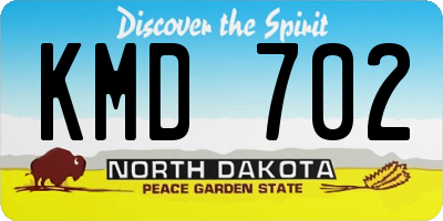 ND license plate KMD702