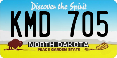 ND license plate KMD705