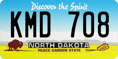ND license plate KMD708