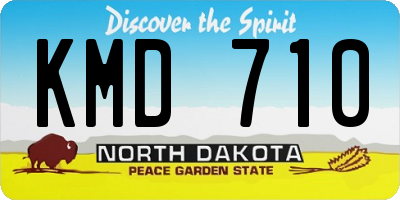 ND license plate KMD710