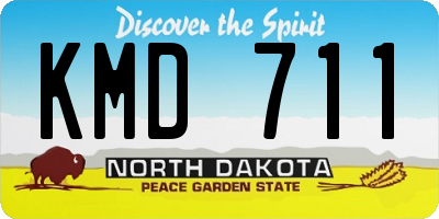 ND license plate KMD711