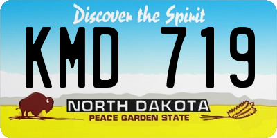 ND license plate KMD719