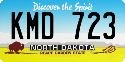 ND license plate KMD723