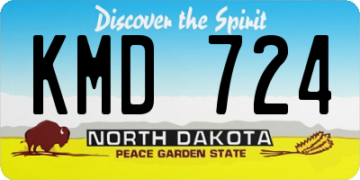 ND license plate KMD724