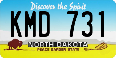 ND license plate KMD731