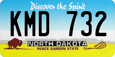 ND license plate KMD732
