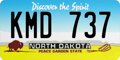ND license plate KMD737