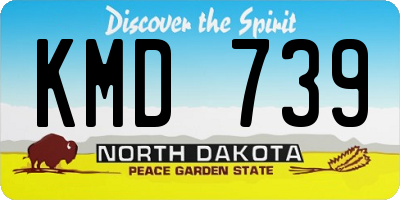 ND license plate KMD739