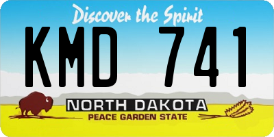 ND license plate KMD741