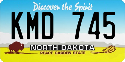 ND license plate KMD745