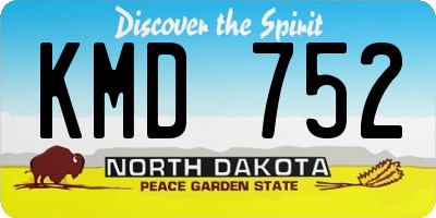 ND license plate KMD752