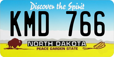 ND license plate KMD766
