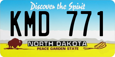 ND license plate KMD771