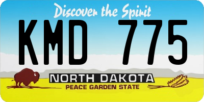 ND license plate KMD775