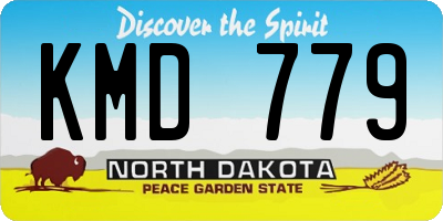 ND license plate KMD779