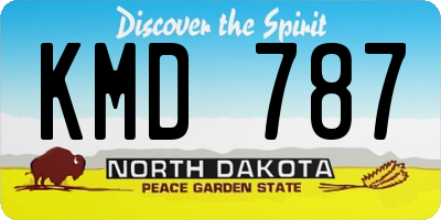 ND license plate KMD787