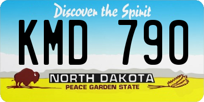 ND license plate KMD790