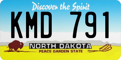 ND license plate KMD791