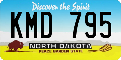 ND license plate KMD795
