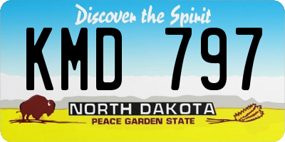 ND license plate KMD797