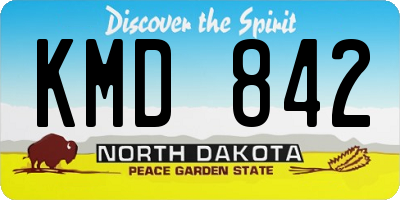 ND license plate KMD842