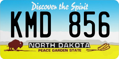 ND license plate KMD856