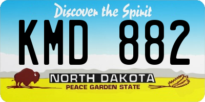 ND license plate KMD882
