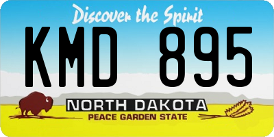 ND license plate KMD895