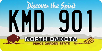 ND license plate KMD901