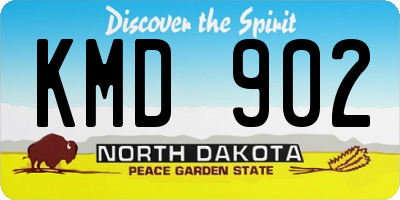 ND license plate KMD902