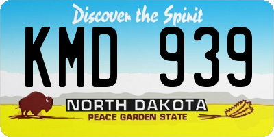 ND license plate KMD939