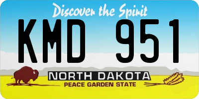 ND license plate KMD951