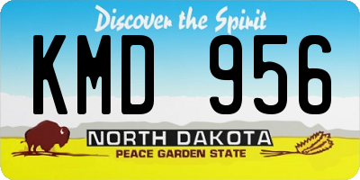 ND license plate KMD956