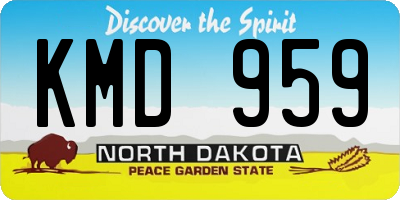 ND license plate KMD959