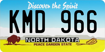 ND license plate KMD966