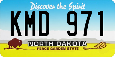 ND license plate KMD971