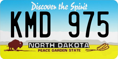 ND license plate KMD975