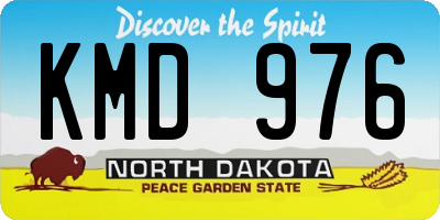 ND license plate KMD976