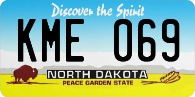 ND license plate KME069